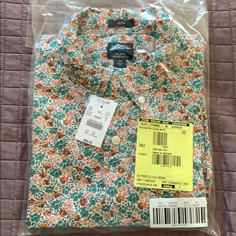 J Crew Short Sleeve Button Up